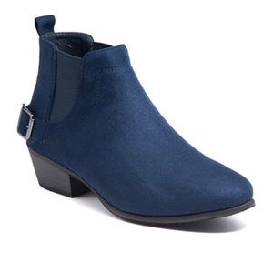 Suede Navy Boots
